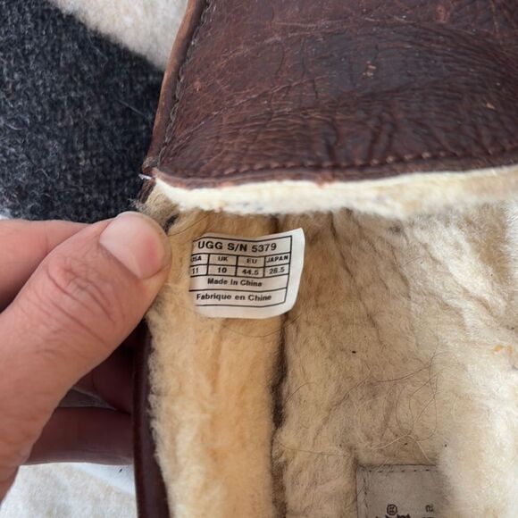 Ugg Ascot Brown Leather Loafers - 11 - Picture 2 of 5